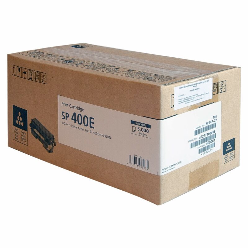 Тонер касета за Ricoh Sp SP 400 DN/SP 450 DN – Black – 408061 – Ricoh SP 400E, Заб.: 5000к Намаления и отстъпки ЧеренПетък 3