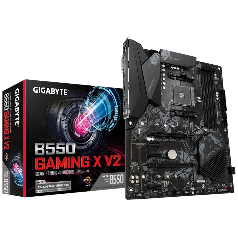 Дънна платка Gigabyte B550 GAMING X V2 1.1, B550, AM4, DDR4, PCI-E 4.0 (HDMI&DVI-D), 4x SATA 6Gb/s, 2x M.2 slots, 1x USB 3.2 Gen 2, ATX Намаления и отстъпки ЧеренПетък 3
