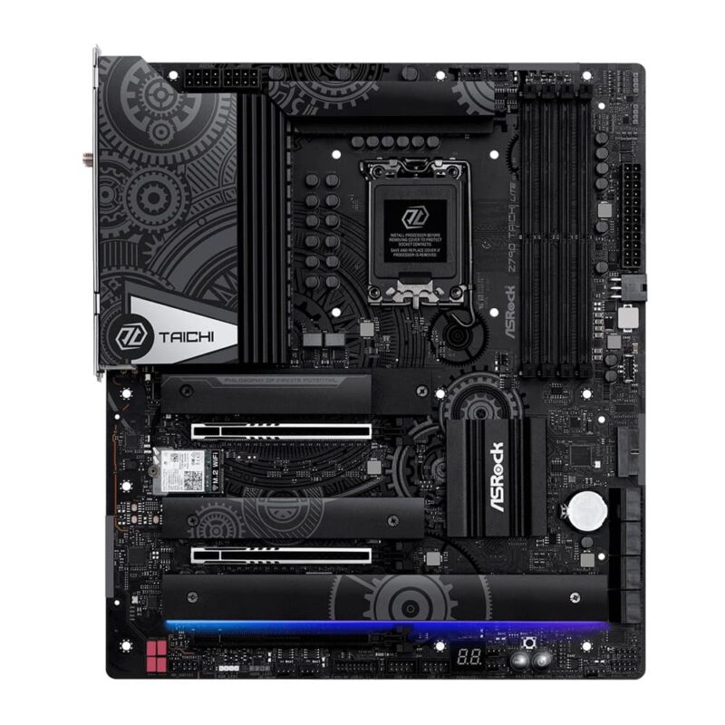 Дънна платка ASRock Z790 Taichi Lite, Z790, LGA1700, DDR5, PCI-E 5.0 (HDMI)(CF), 5x M.2, 8x SATA 6Gb/s, 10x USB 3.2 Gen1, 1x USB 3.2 Gen 2 Type-C, 2.5Gbit LAN, Wi-Fi 6E, Bluetooth, E-ATX Намаления и отстъпки ЧеренПетък 3