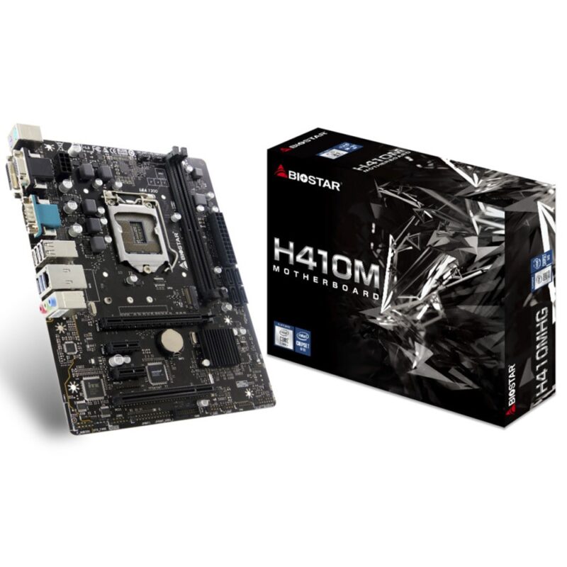 Дънна платка Biostar H410MHG, H410, LGA1200, DDR4, PCI-E 3.0, (HDMI&DVI-D&D-Sub), 1x M.2, 4x SATA 6Gb/s, 2x USB 3.2 Gen1, mATX Намаления и отстъпки ЧеренПетък 3