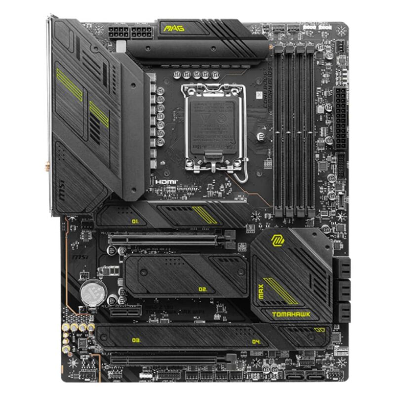 Дънна платка MSI MAG Z790 TOMAHAWK MAX WIFI, Z790, LGA1700, DDR5, PCI-E 4.0 (DP&HDMI), 8x SATA 6Gb/s, 4x M.2, 1x USB 3.2 Gen 2×2 20Gbps Type-C, 2.5G LAN, Wi-Fi 7, Bluetooth 5.4, ATX Намаления и отстъпки ЧеренПетък 3