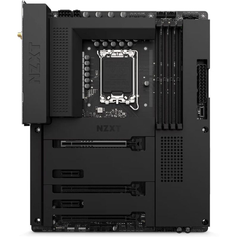 Дънна платка NZXT N7 Z790 Black, Z790, LGA 1700, DDR5, PCI-E 5.0 (HDMI), 3x M.2, 4x SATA 6Gb/s, 1x USB 3.2 Gen 2×2 Type-C, Wi-Fi, Bluetooth, ATX Намаления и отстъпки ЧеренПетък 3