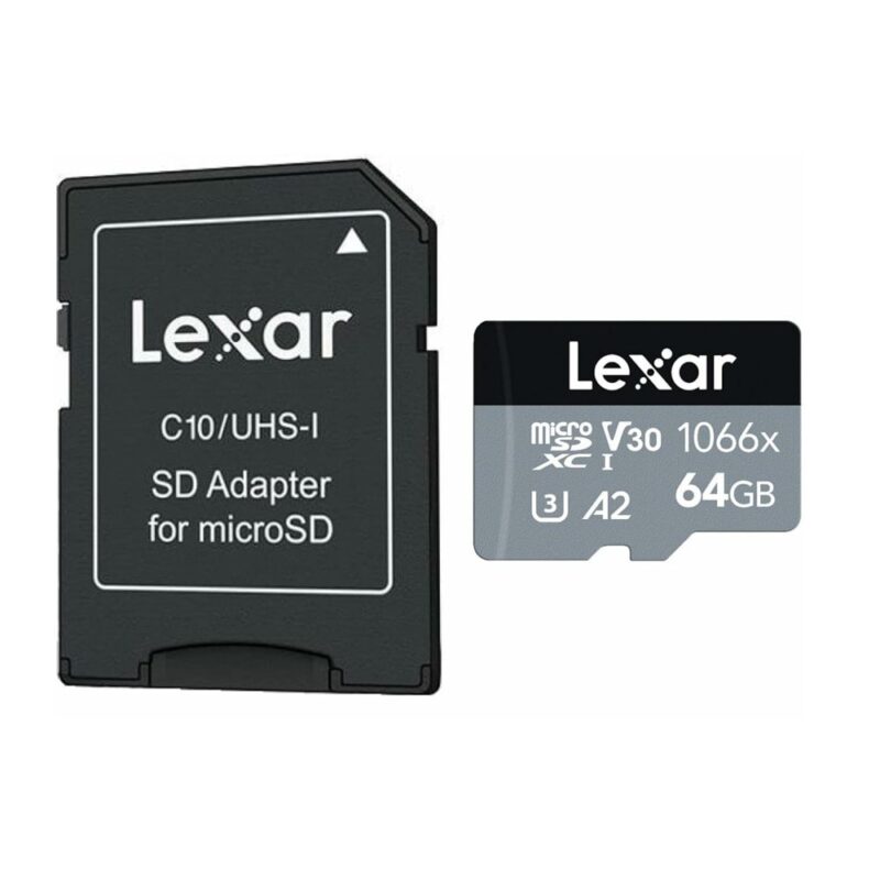 Карта памет 64GB microSDXC с адаптер, Lexar Professional 1066x, Class 10 UHS-I, U3, скорост на четене до 160 MB/s, скорост на запис до 70 MB/s Намаления и отстъпки ЧеренПетък 3