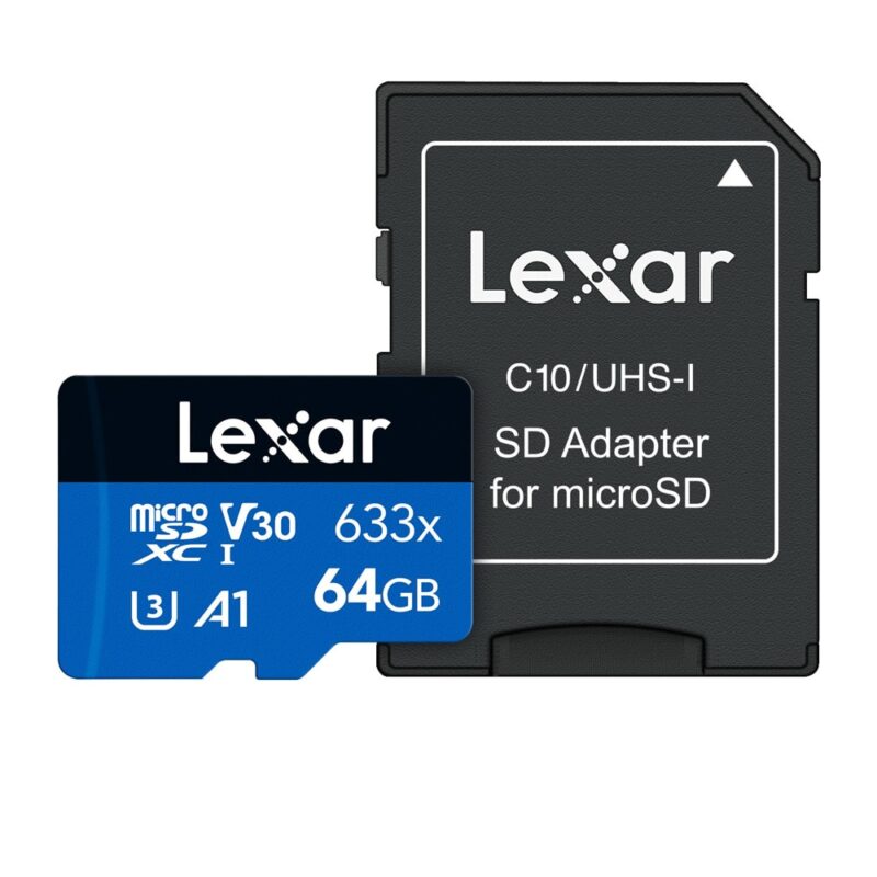 Карта памет 64GB microSDHC с адаптер, Lexar High-Performance 633x, Class 10 UHS-I, скорост на четене до 100 MB/s Намаления и отстъпки ЧеренПетък 3