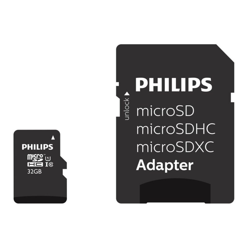 Карта памет 32GB microSDHC с адаптер, Philips FM32MP45B/00, Class 10 U1, V10, скорост на четене до 80MB/s, скорост на запис до 35MB/s Намаления и отстъпки ЧеренПетък 3