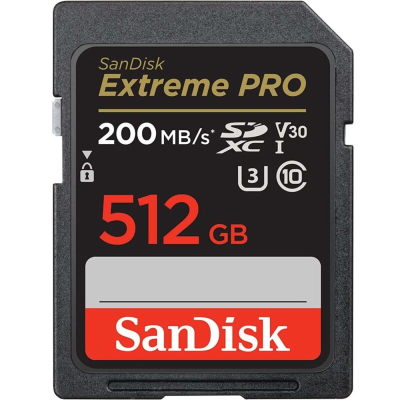 Карта памет 512GB SDXC, SanDisk Extreme Pro, Class 10 U-3, скорост на четене до 200MB/s, скорост на запис до 140MB/s Намаления и отстъпки ЧеренПетък 3