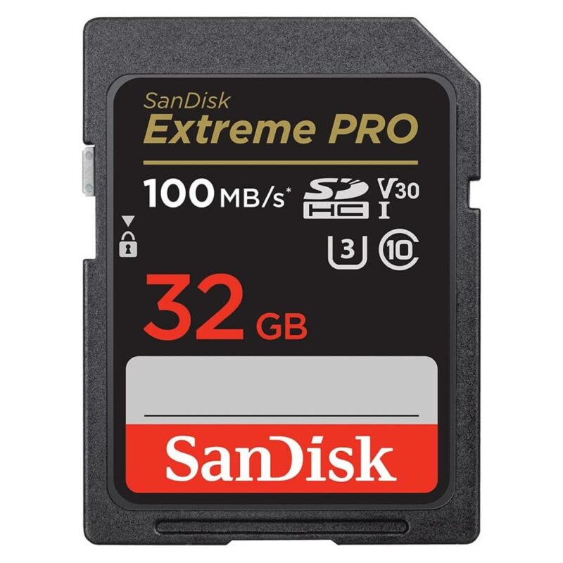 Карта памет 32GB SDHC, Sandisk Extreme Pro, Class 10 UHS-1 U3, скорост на четене 100MB/s, скорост на запис 90MB/s Намаления и отстъпки ЧеренПетък 3