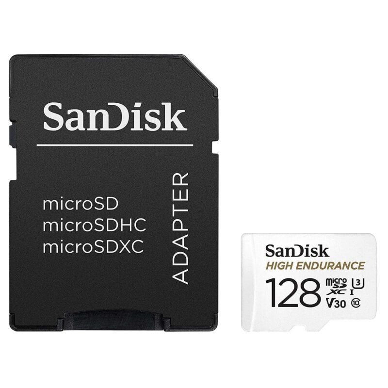 Карта памет 128GB microSDXC с адаптер, SanDisk High Endurance, Class 10 U-3, скорост на четене до 100MB/s, скорост на запис до 40MB/s Намаления и отстъпки ЧеренПетък 3