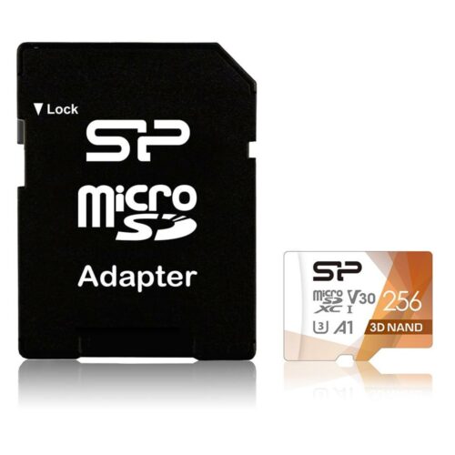 Карта памет 256GB SDXC с адаптер, Silicon Power Superior Pro, Class 10 UHS-I U3, скорост на четене до 100MB/s, скорост на запис до 80MB/s