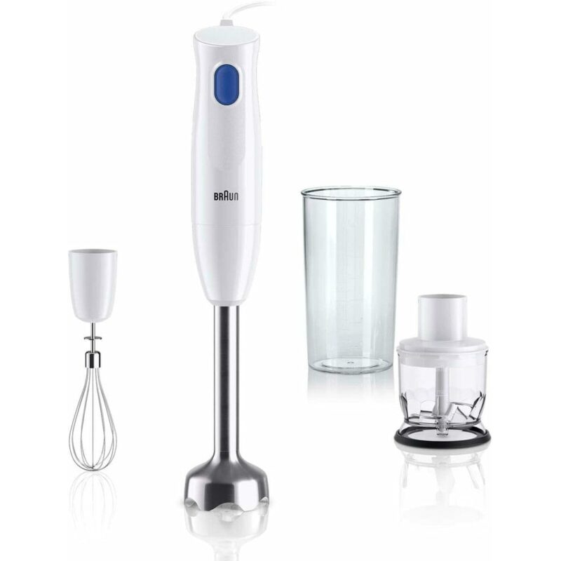 Пасатор Braun MQ10.202M, 450W, 1 степен на работа, 600ml чаша/350ml чопър, система Easy Twist, бял Намаления и отстъпки ЧеренПетък 3