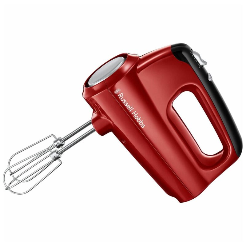 Миксер Russell Hobbs 24670-56, 350W, 5 степени на работа, с турбо, бъркалки за тесто, червен Намаления и отстъпки ЧеренПетък 3
