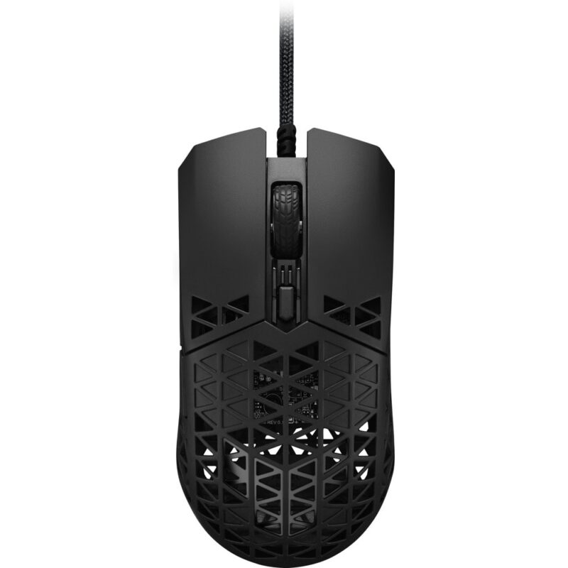 Мишка Asus TUF Gaming M4 Air (90MP02K0-BMUA00), оптична (16 000 dpi), USB, гейминг, 6 програмируеми бутона, черна, антибактериално покритие, Armoury Crate Намаления и отстъпки ЧеренПетък 3