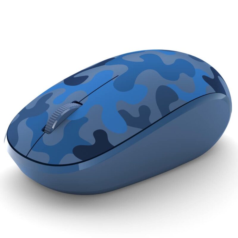 MS  Camo SE Blue Camo  Вашата нова функционална мишка Компактният, модерен дизайн се вписва удобно в ръката ви.  Работете по-ефективно   С три бутона – ляв, среден бутон колелце и десен.   Дълъг живот на батерията   До 12 ... / / Мишка MS Bluetooth Mouse Camо, оптична, (1000 dpi), безжична, Bluetooth 4.0, до 10 метра обхват, нощен камуфлаж