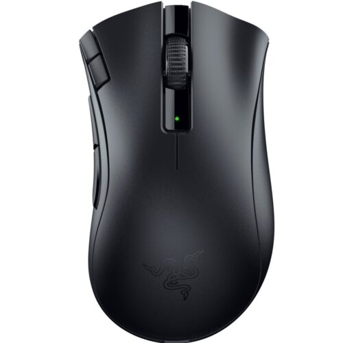 Мишка Razer DeathAdder V2 X HyperSpeed (RZ01-04130100-R3G1), оптична (14 000 DPI), безжична, Razer HyperSpeed Wireless/Bluetooth, 7 програмируеми бутона, до 235 часа живот на батерията … Намаления и отстъпки ЧеренПетък