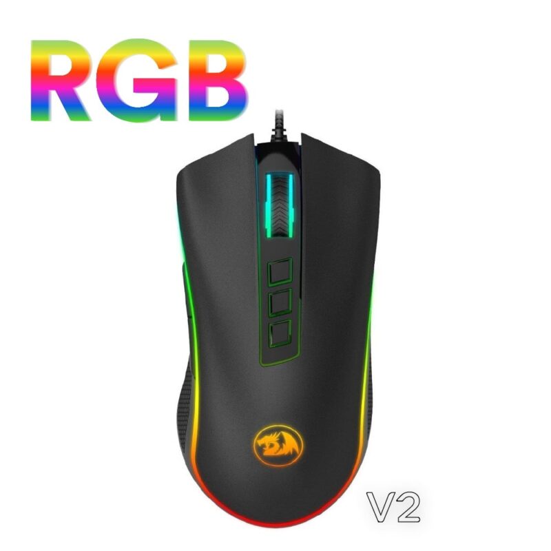 Redragon Cobra V2 M711-2 RGB Геймърска мишка Redragon Cobra V2 M711-2 RGB
Геймърската мишка отговаря на многобройните нужди, както за ежедневна работа, така и за игри. Чувствителността, DPI, може да се регулира свободно от ± 100 от 100 до 12400, като се възползва от превключването DPI на мига, за да може ... / / Мишка Redragon Cobra V2 M711-2 RGB, оптична (5000 dpi), подсветка, 9 бутона, USB, черна