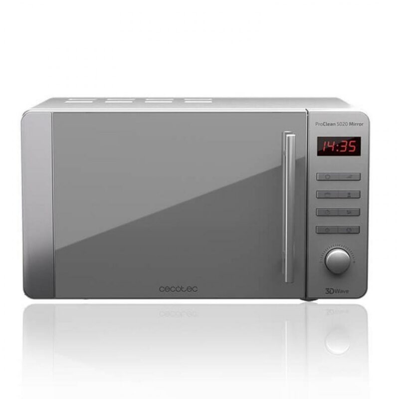 Микровълнова фурна Cecotec ProClean 5020 Mirror, механично управление, 700W, 20l обем, 5 степени на мощност, сива Намаления и отстъпки ЧеренПетък 3