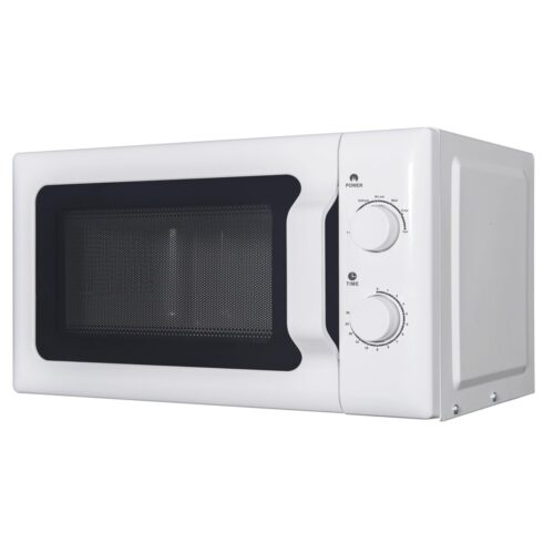 Микровълнова фурна Crown CDMO-2067W, механично управление, 700W, 20l обем, 6 степени на мощност, бяла
