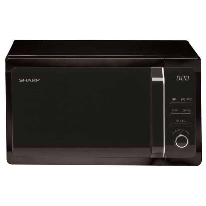 Микровълнова фурна Sharp R243BK, механично управление, 800W, 20l обем, 5 степени на мощност, черна Намаления и отстъпки ЧеренПетък 3