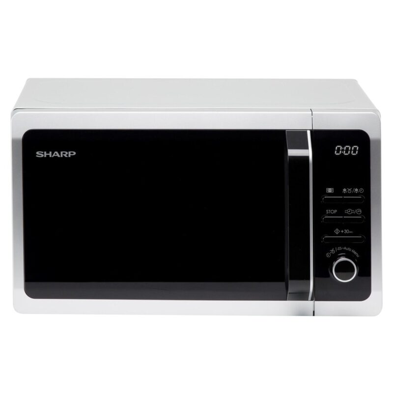 Микровълнова фурна Sharp R243S, механично управление, 800W, 20l обем, 5 степени на мощност, сива Намаления и отстъпки ЧеренПетък 3