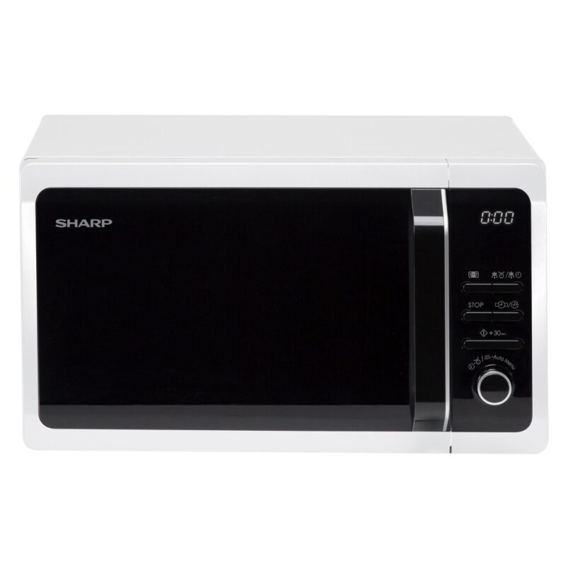 Микровълнова фурна Sharp R243W, механично управление, 800W, 20l обем, 5 степени на мощност, черна Намаления и отстъпки ЧеренПетък 3