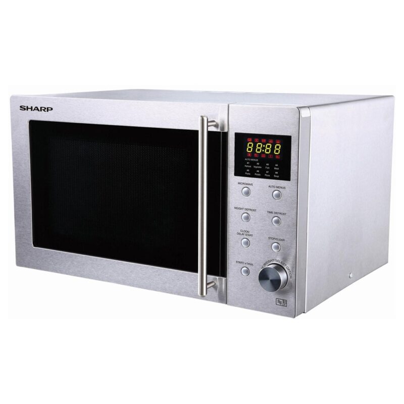 Микровълнова фурна Sharp R28STW, механично управление, 800W, 23l обем, 5 степени на мощност, инокс Намаления и отстъпки ЧеренПетък 3