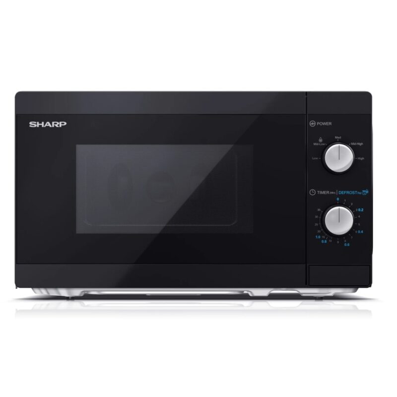 Микровълнова фурна Sharp YC-MS01E-B, механично управление, 800W, 20l обем, 5 степени на мощност, черна Намаления и отстъпки ЧеренПетък 3