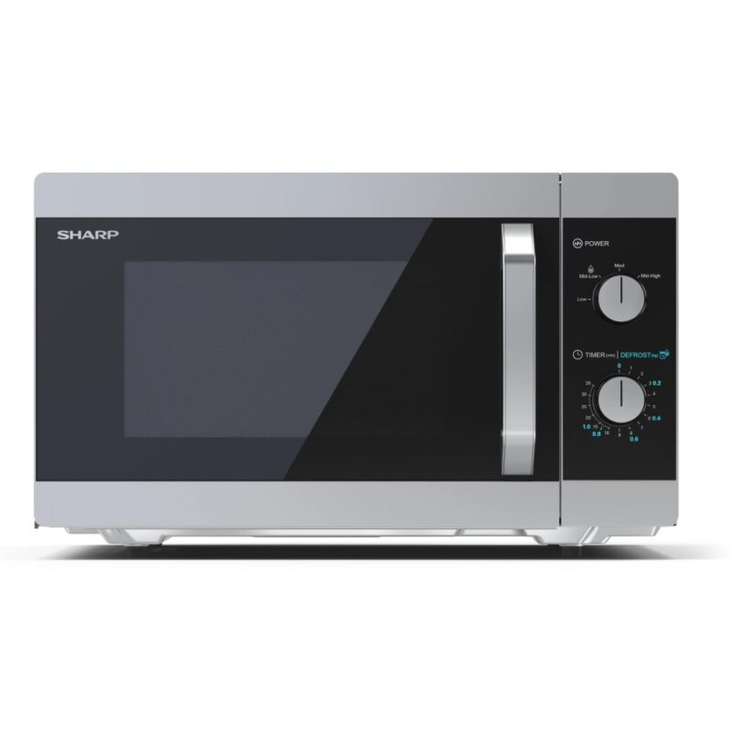 Микровълнова фурна Sharp YC-MS31E-S, механично управление, 900W, 23l обем, 5 степени на мощност, сребриста Намаления и отстъпки ЧеренПетък 3