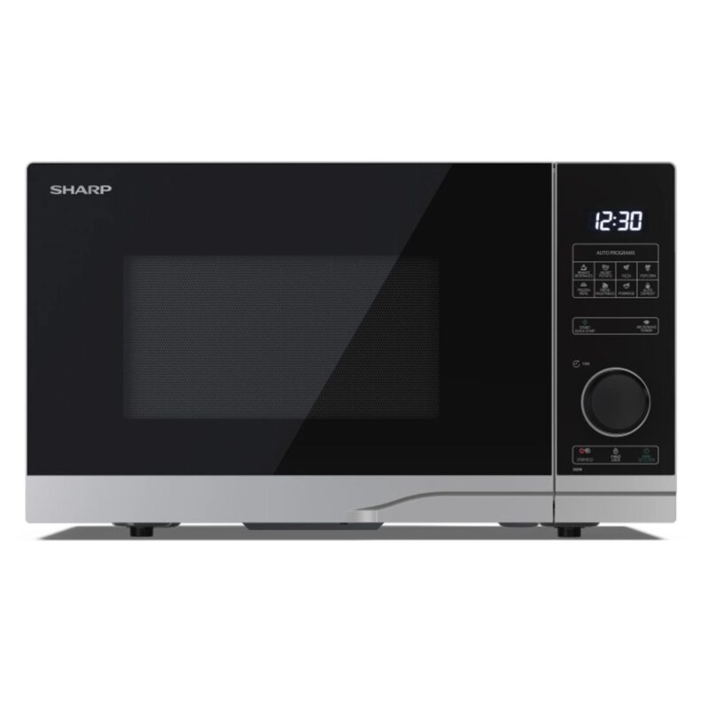 Микровълнова фурна Sharp YC-PS234AE-S, сензорно управление, 900W, 23 l обем, 10 степени на мощност, сива Намаления и отстъпки ЧеренПетък 2