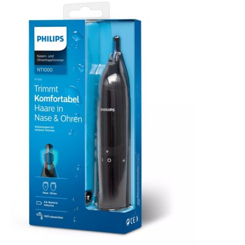 Тример за нос Philips Nose trimmer Series 5000, подстригване без усилия от всеки ъгъл, ефективно подстригване без порязвания, Водоустойчив, черен