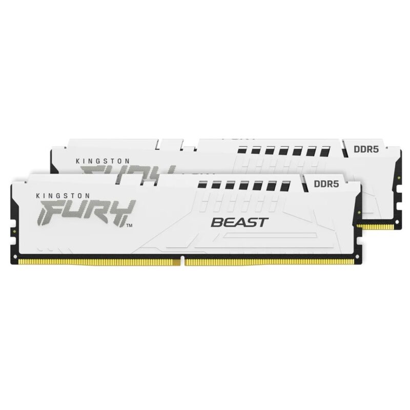 Памет 32GB (2x16GB) DDR5 5200MHz, Kingston Fury Beast White, KF552C36BWEK2-32, 1.25V Намаления и отстъпки ЧеренПетък 3