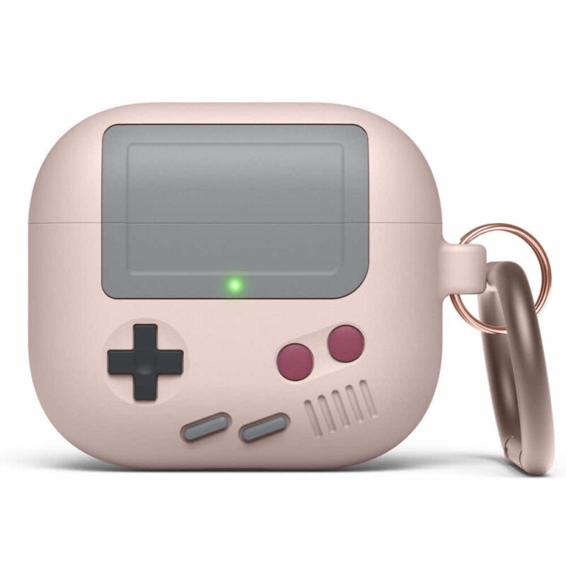 Защитен калъф Elago AirPods 3 Retro AW5 Silicone Hang Case, за Apple AirPods 3, силиконов, с карабинер, LED индикатор, розов Намаления и отстъпки ЧеренПетък 3