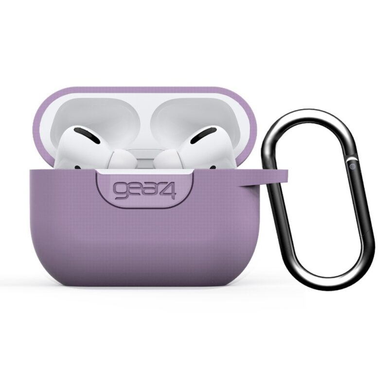 Калъф за слушалки Gear4 D3O Apollo Apple Airpod Pro Case Lilac, за Apple AirPods Pro, силиконов, с карабинер, лилав Намаления и отстъпки ЧеренПетък 3