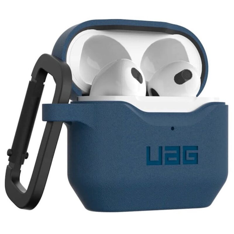 Защитен калъф Urban Armor Standard Issue Silicone Case 001, за Apple Airpods 3, силиконов, с карабинер, тъмносин Намаления и отстъпки ЧеренПетък 3