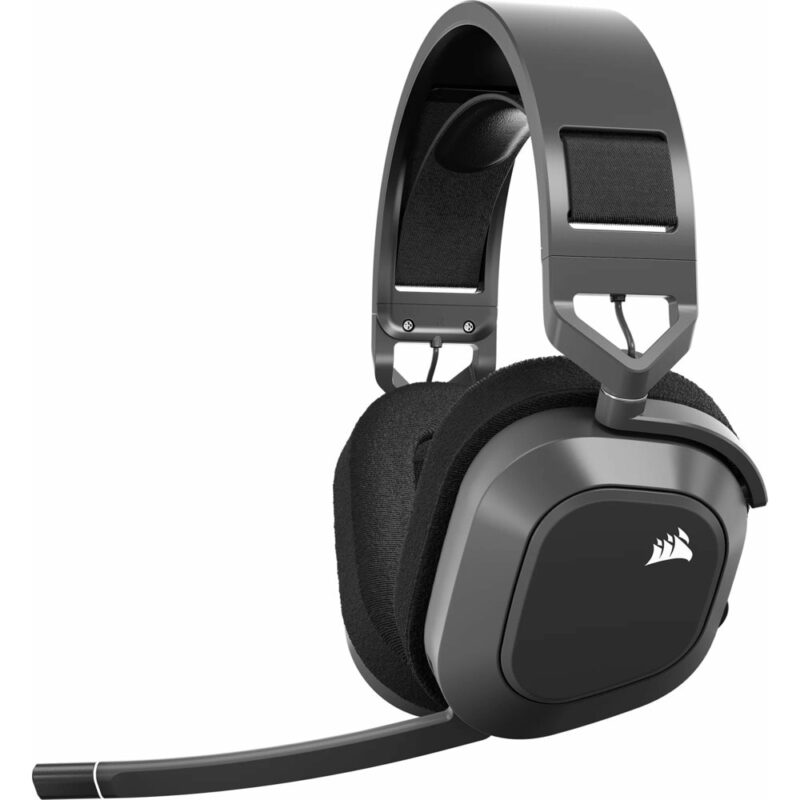 Слушалки Corsair HS80 MAX Wireless, безжични, Bluetooth, USB, микрофон, гейминг, 50mm драйвери, Dolby Atmos, сиви Намаления и отстъпки ЧеренПетък 3