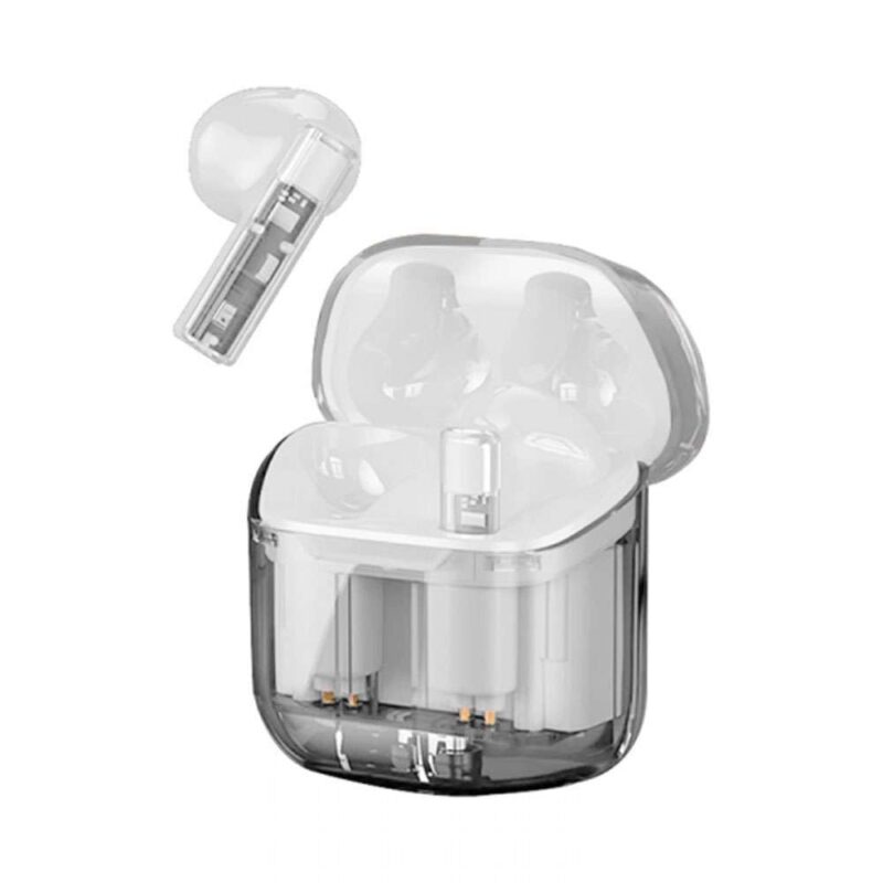 Слушалки WiWu Ghost, безжични, микрофон, Bluetooth, до 3.5 часа време на работа, бели Намаления и отстъпки ЧеренПетък 3