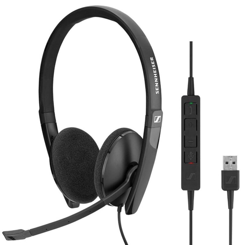 Слушалки EPOS / Sennheiser ADAPT 160 USB-A, микрофон, технология ActiveGard, Sennheiser Voice Clarity, сертифицирани за Skype for Business и UC оптимизирани, USB-A, черни Намаления и отстъпки ЧеренПетък 3