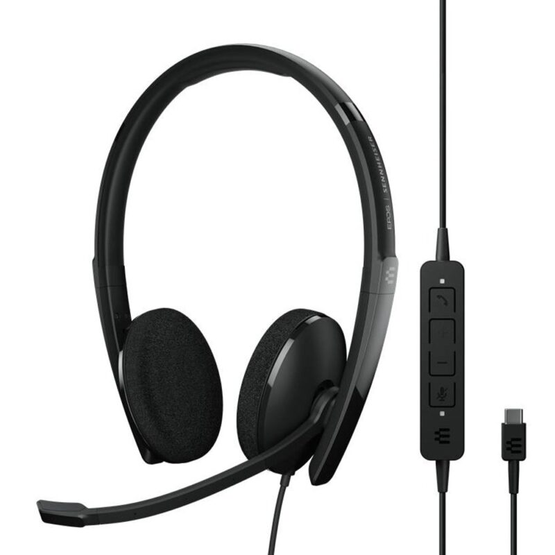 Слушалки EPOS / Sennheiser ADAPT 160, микрофон, технология ActiveGard, Sennheiser Voice Clarity, UC оптимизирани, USB-C, черни Намаления и отстъпки ЧеренПетък 3