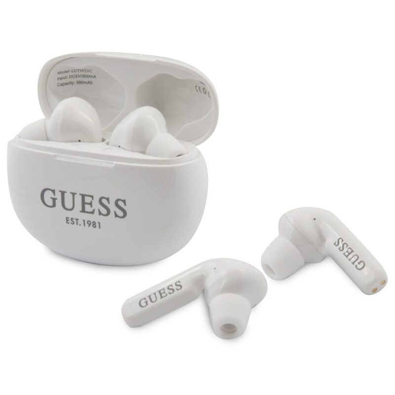 Производител: Guess
Модел: True Wireless 5.0 4H Stereo Headset   Малки, леки и практични слушалки с презареждаем кейс
Тип: In-Ear
Bluetooth версия: v5.0
Време в режим на готовност: 300 часа
Време за разговори: 5 часа
Време за възпроизвеждане на музика: 4 часа
Време за зареждане: 1,5 часа
Зарядно ... / / Слушалки Guess True Wireless 5.0 4H Stereo Headset, безжични, Bluetooth, микрофон, тип "тапи", 6mm драйвери, до 4 часа време на работа, бели