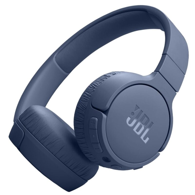 Слушалки JBL Tune 670NC, безжични, микрофон, 32mm драйвери, адаптивно шумопотискане, Bluetooth, до 44 часа време на работа, 3.5mm жак, сини Намаления и отстъпки ЧеренПетък 3