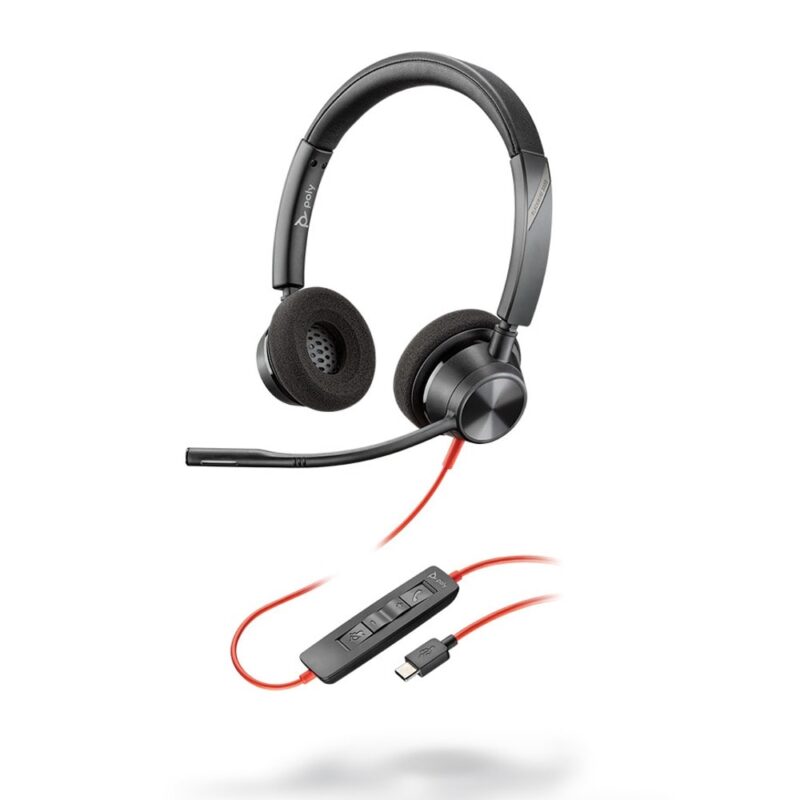 Слушалки Plantronics Blackwire 3320 MS (214013-01), USB Type C, шумопотискащ микрофон, гъвкаво рамо, оптимизирани за Microsoft Teams, черни Намаления и отстъпки ЧеренПетък 3
