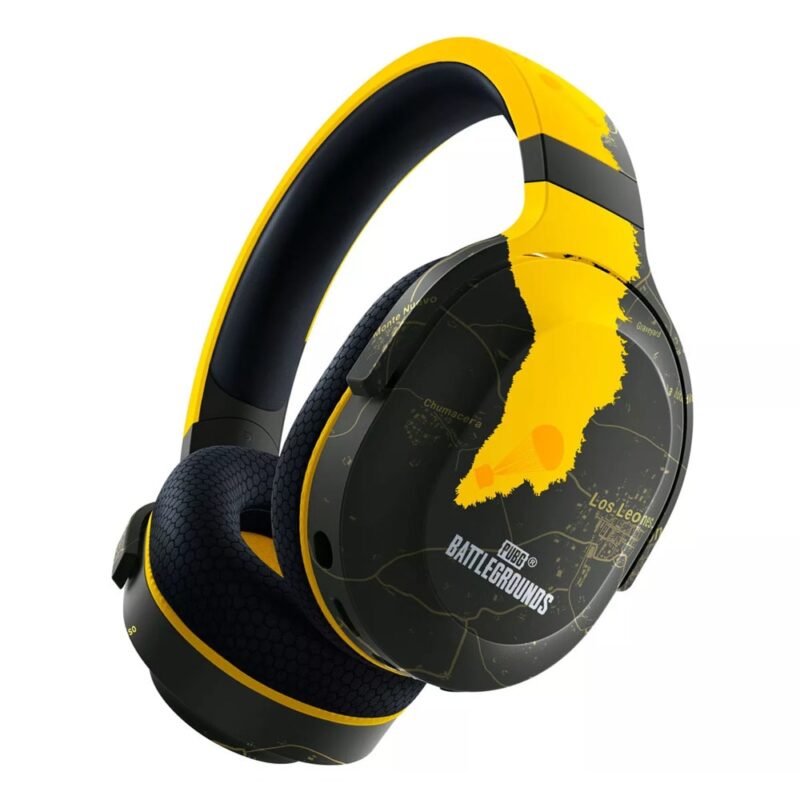 Слушалки Razer Barracuda X (2022) PUBG, безжични, микрофон, шумопотискащи, 7.1 Surround, до 50 часа време на работа, 40mm драйвери, USB-C, AUX, Bluetooth, черно-жълти Намаления и отстъпки ЧеренПетък 3