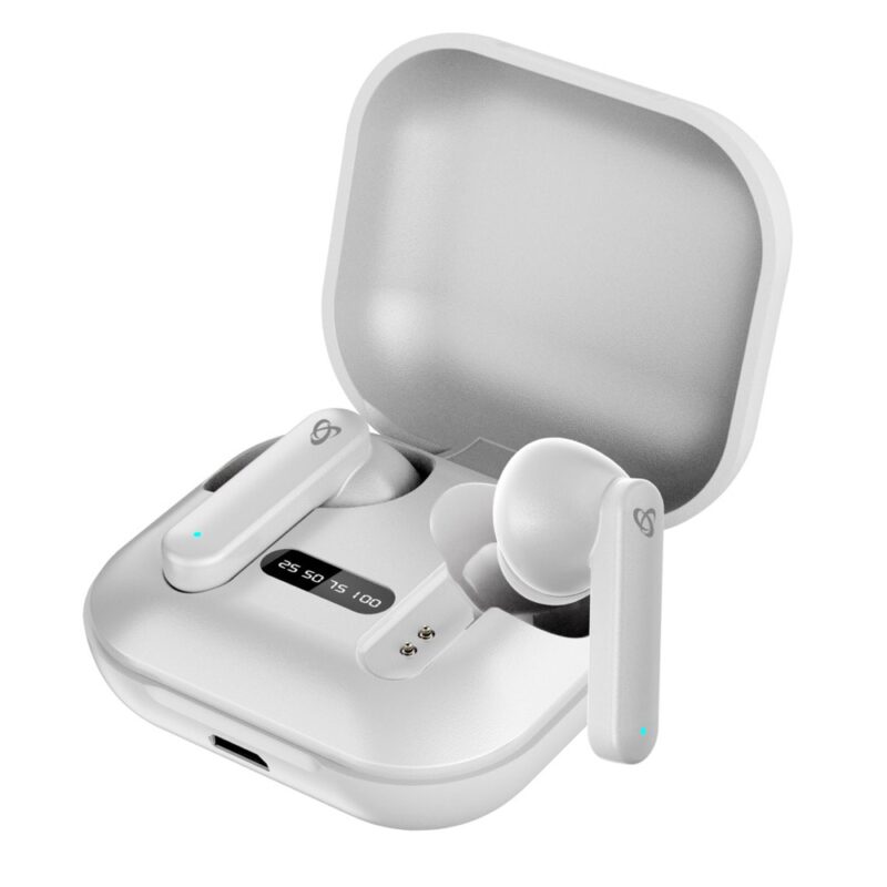 Слушалки SBOX EB-TWS72, безжични, микрофон, Bluetooth, тип „тапи, до 4 часа време на работа, бели Намаления и отстъпки ЧеренПетък 3