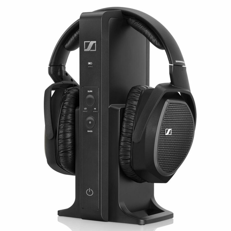 Слушалки Sennheiser RS 175, безжични, докинг станция с 3.5mm Jack и Optical-in, обхват до 100 метра, до 18 часа време на работа, черен Намаления и отстъпки ЧеренПетък 3