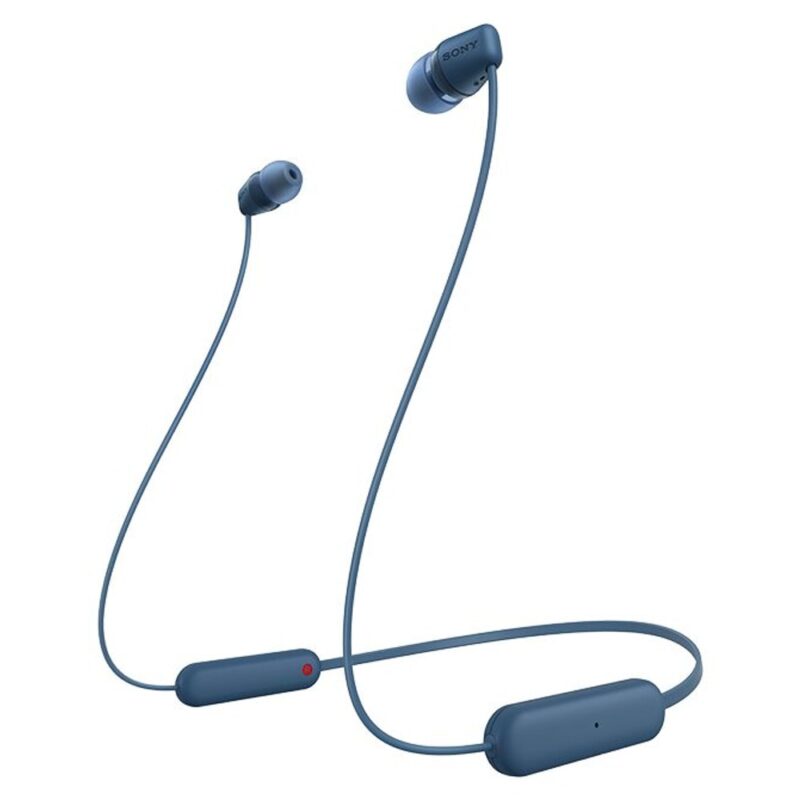 Слушалки Sony Headset WI-C100, безжични, микрофон, Bluetooth, IPx4, сини Намаления и отстъпки ЧеренПетък 3