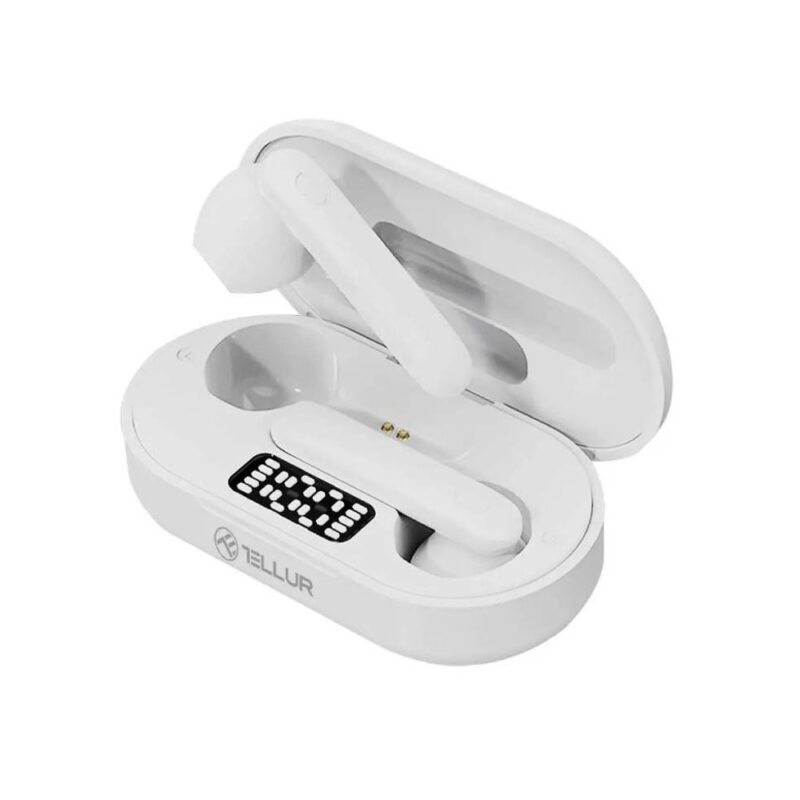 Слушалки Tellur Flip (TLL511411), безжични, микрофон, Bluetooth, време на работа до 2.5 часа, бели Намаления и отстъпки ЧеренПетък 3