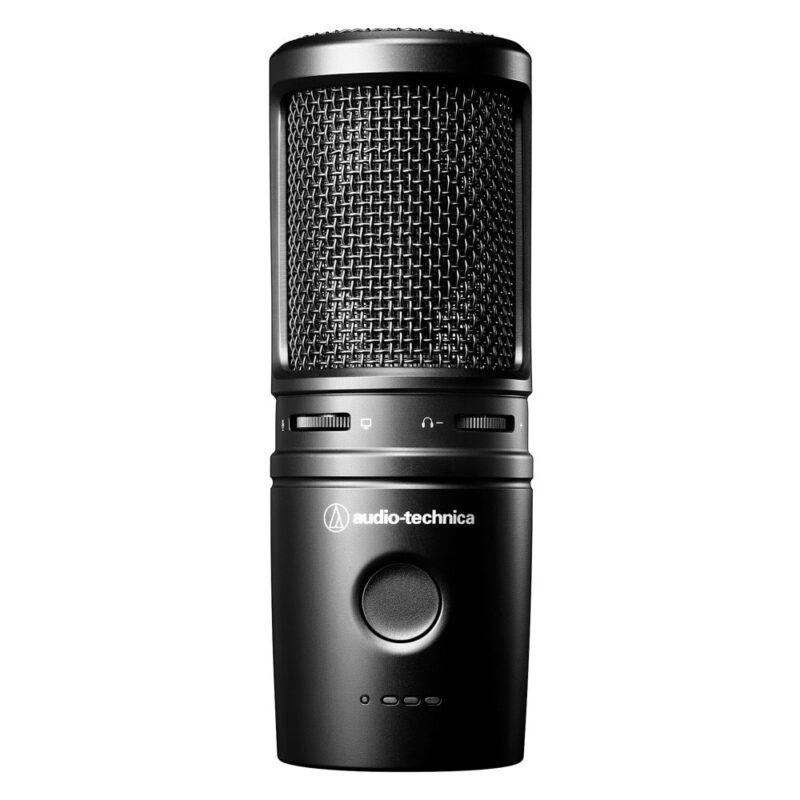 Микрофон Audio-Technica AT2020USB-XP, кондензаторен, кардиоиден, LED подсветка, 24-bit/192kHz запис, USB-C, Jack 3.5mm, черен Намаления и отстъпки ЧеренПетък 3