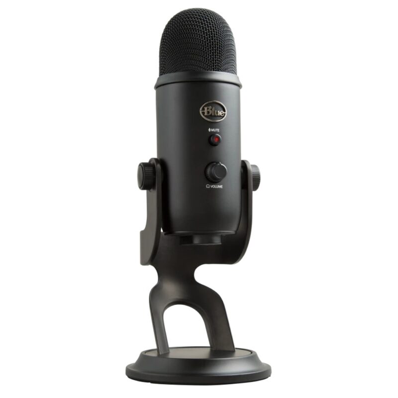 Микрофон Logitech Blue Yeti (988-000229), кардиоиден, кондензаторен, USB, черен Намаления и отстъпки ЧеренПетък 3
