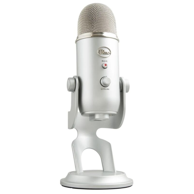 Микрофон Logitech Blue Yeti (988-000238), кардиоиден, кондензаторен, USB, сребрист Намаления и отстъпки ЧеренПетък 3