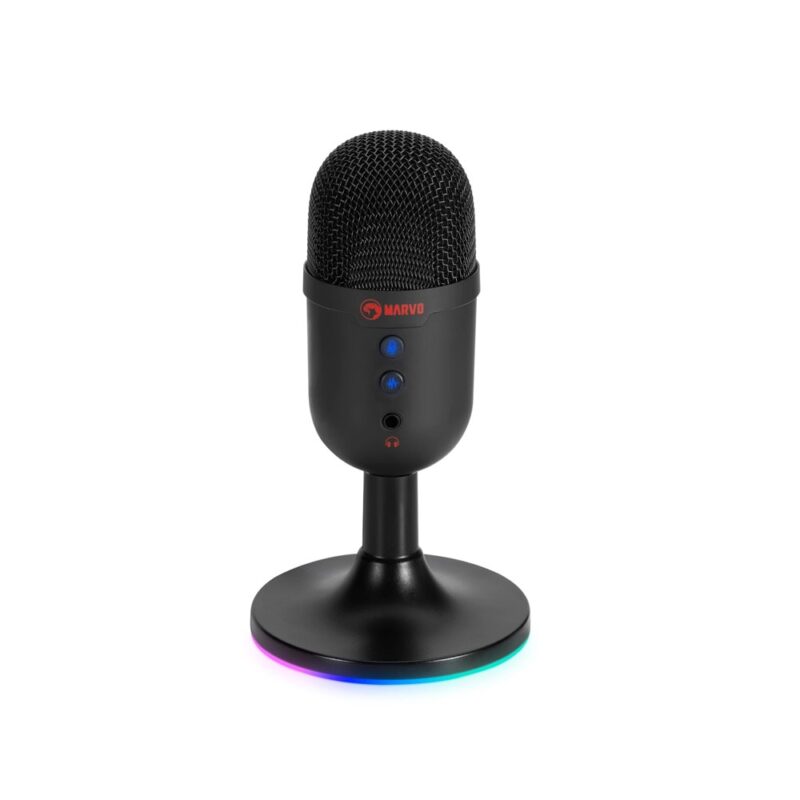 Микрофон Marvo MIC-06 Black, предназначен за гейминг, USB, черен Намаления и отстъпки ЧеренПетък 3