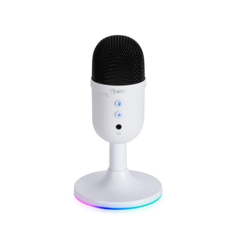 Микрофон Marvo MIC-06 White, предназначен за гейминг, USB, бял Намаления и отстъпки ЧеренПетък 3